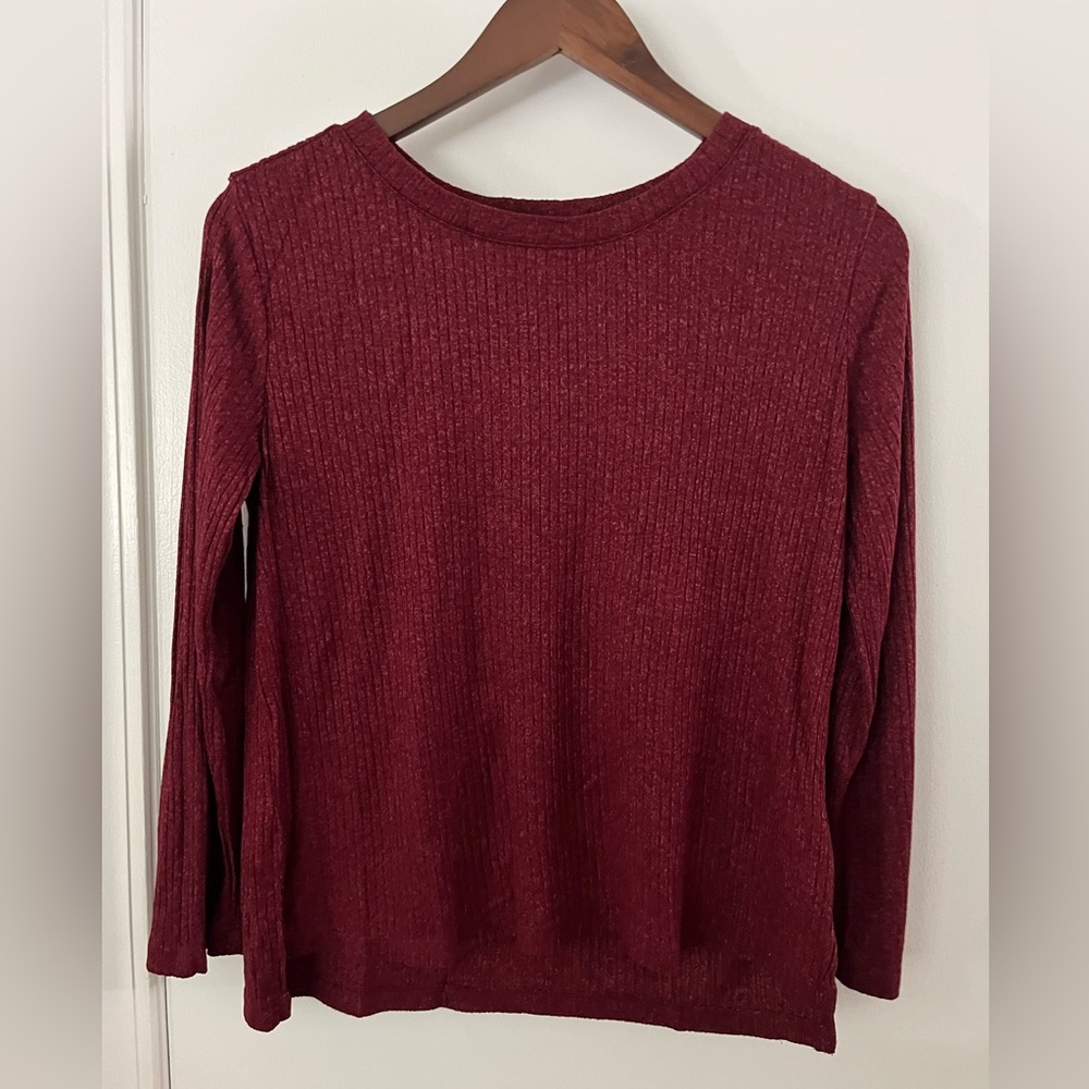 Long Sleeve Burgundy Shirt